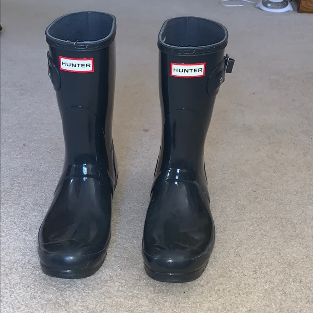 Navy blue hunter boots!